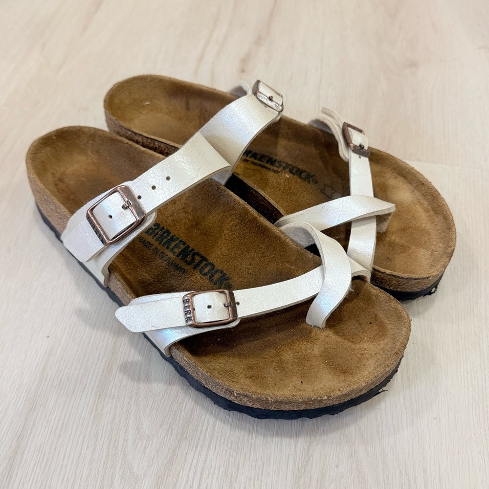 Birkenstock Mayari Pearl White 37 7 women’s sandals
